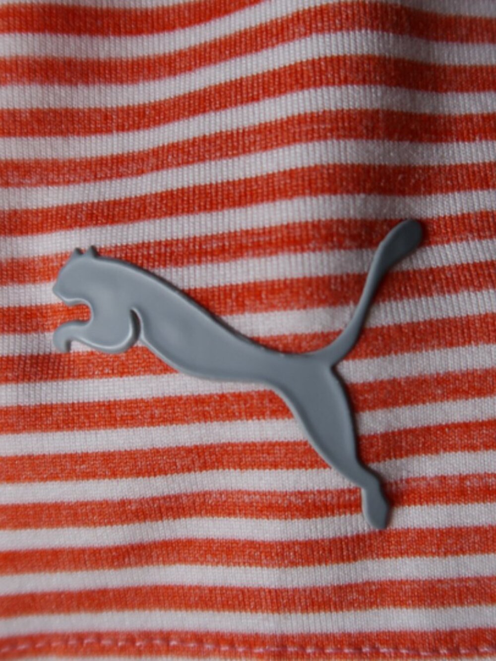 Puma Golf Oakland Hills Orange Striped Stretch Performance Polo (L) ⛳️ ⛳️